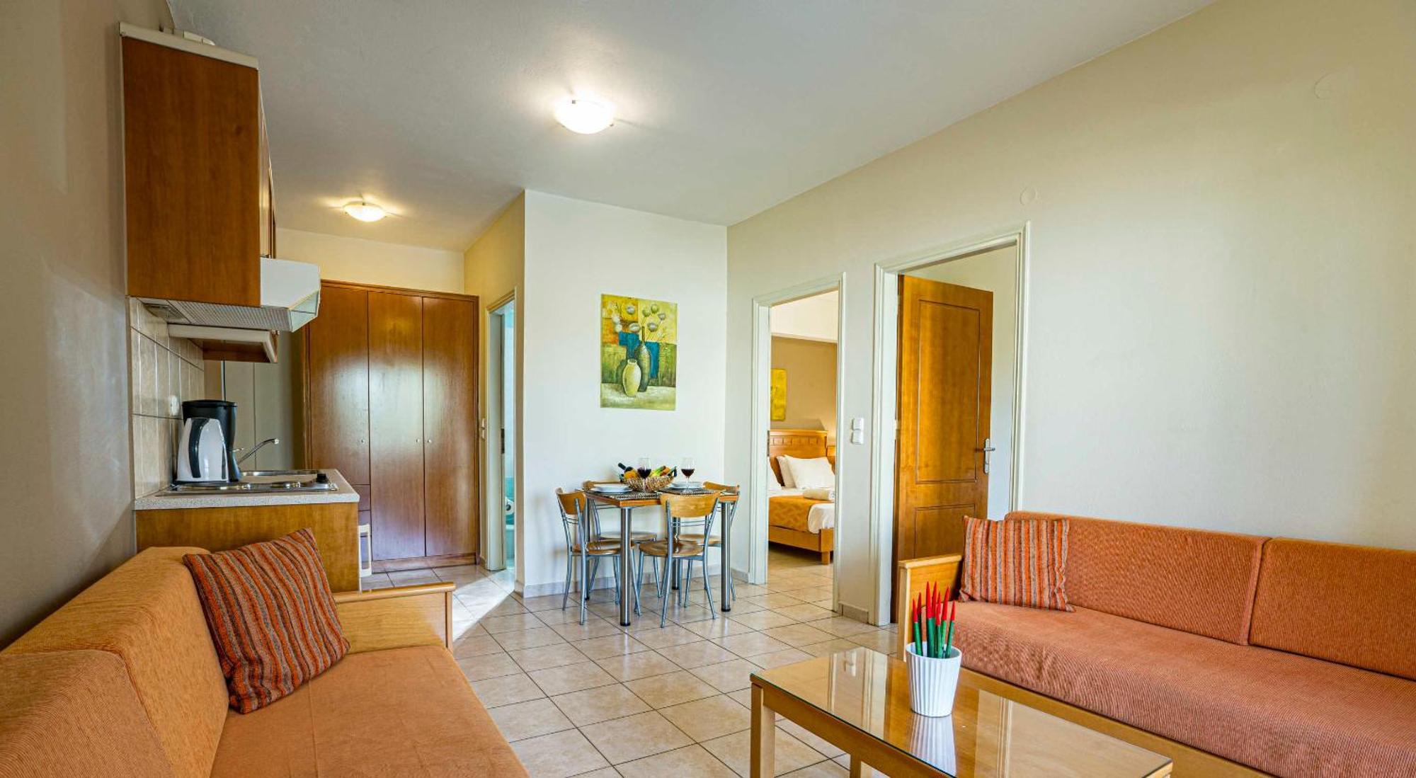 Helios Apartments Káto Daráco Szoba fotó